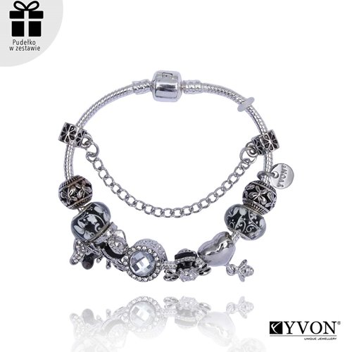 Obrazek Bransoletka z mosiądzu z charmsami B02215