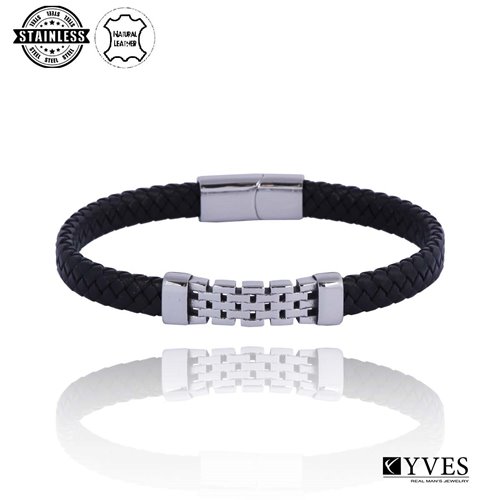 Obrazek Bransoletka męska skórzana BM01676