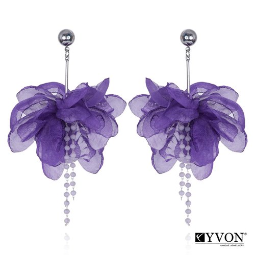 Obrazek Kolczyki jedwabne E00940