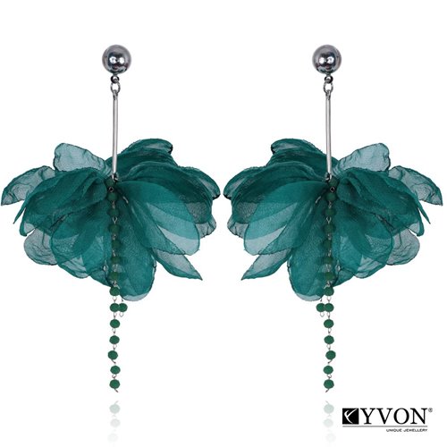 Obrazek Kolczyki jedwabne E00943