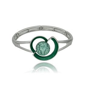 Obrazek Bransoletka z seledynową żywicą B97006