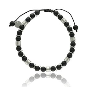 Obrazek Bransoletka męska z  agatami BM97722