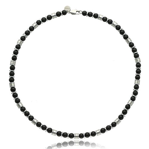 Obrazek Naszyjnik męski z agatami NM97722