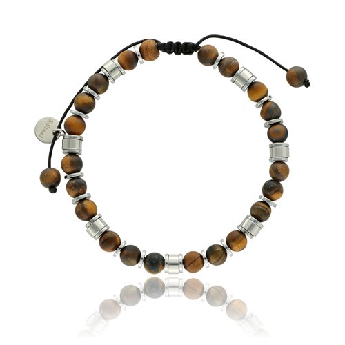 Obrazek Bransoletka męska z tygrysim okiem BM97720