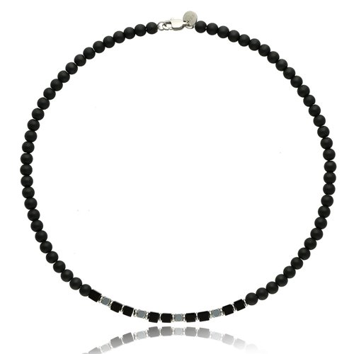 Obrazek Naszyjnik męski z agatami NM97718