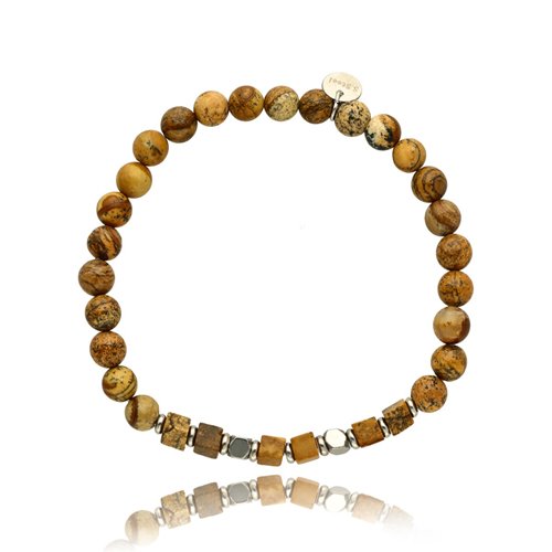 Obrazek Bransoletka męska z jaspisami BM97716