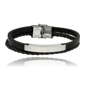 Obrazek Bransoletka męska ze skóry BM97172 b