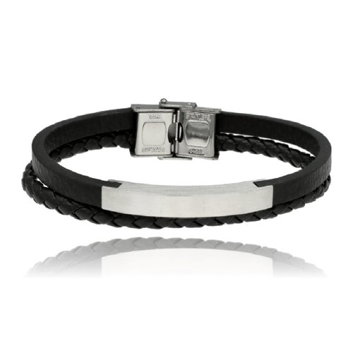 Obrazek Bransoletka męska ze skóry BM97172 b