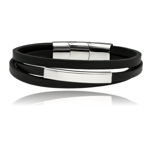 Obrazek Bransoletka męska ze skóry BM97160 b