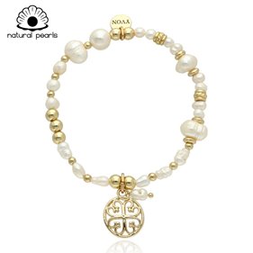 Obrazek Bransoletka z pereł naturalnych B97412b