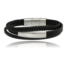 Obrazek Bransoletka męska ze skóry BM97139