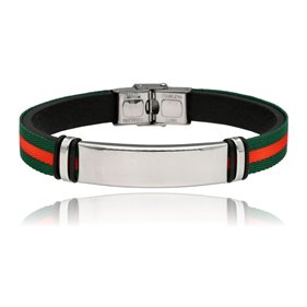 Obrazek Bransoletka męska ze skóry BM97138