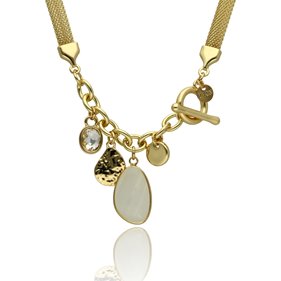 Obrazek Naszyjnik z jadeitem mlecznym N97521