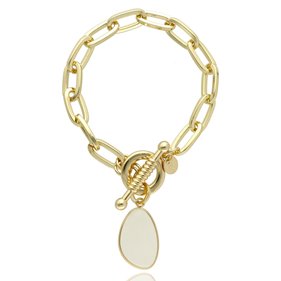 Obrazek Bransoletka z jadeitem mlecznym B97518