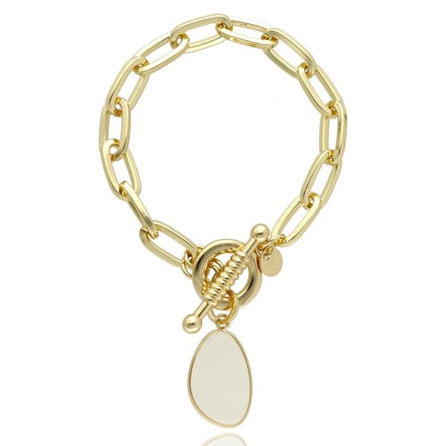 Obrazek Bransoletka z jadeitem mlecznym B97518