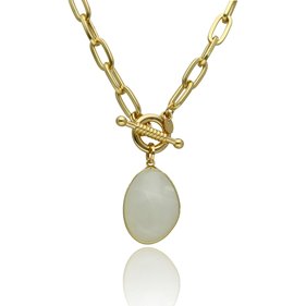 Obrazek Naszyjnik z jadeitem mlecznym N97518