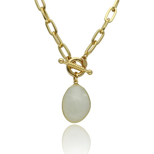 Obrazek Naszyjnik z jadeitem mlecznym N97518