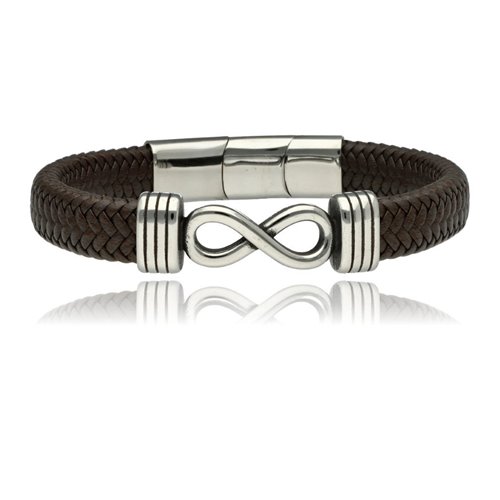 Obrazek Bransoletka męska ze skóry BM97104