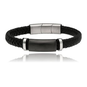 Obrazek Bransoletka męska ze skóry BM97101