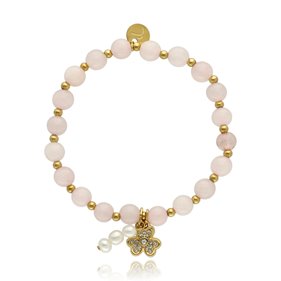 Obrazek Bransoletka z kwarcem i perłami B97695