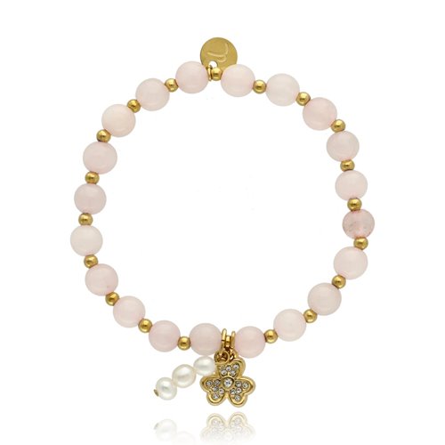 Obrazek Bransoletka z kwarcem i perłami B97695