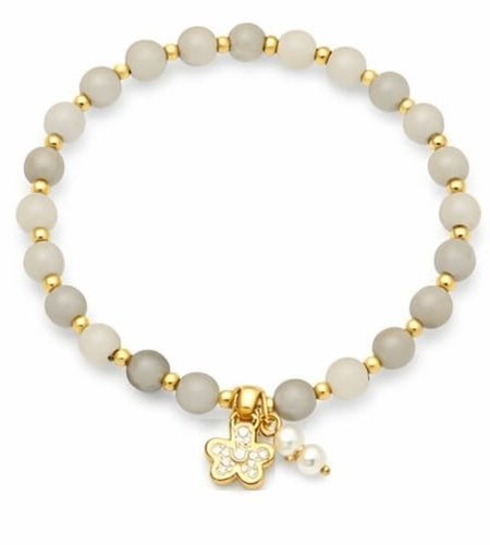 Obrazek Bransoletka z agatami i perłami B97692