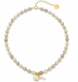 Obrazek Naszyjnik z agatami i perłami N97692