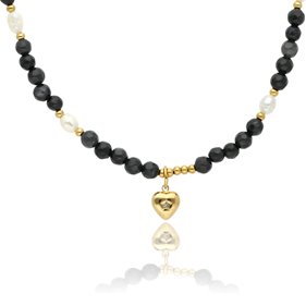 Obrazek Naszyjnik z agatami i perłami N97687