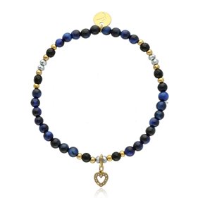 Obrazek Bransoletka z granatowym tygrysim okiem B97684