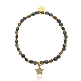 Obrazek Bransoletka z agatami i muszlą B97681