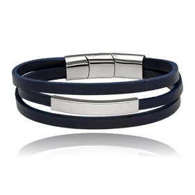 Obrazek Bransoletka męska ze skóry BM97163