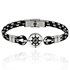 Obrazek Bransoletka męska ze stali i sznurka BM96624
